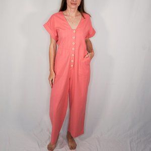 madewell button front day jumpsuit
